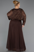 Long Brown Plus Size Evening Gown ABU6611