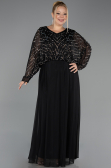 Long Black Plus Size Evening Gown ABU6611