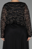 Long Black Plus Size Evening Gown ABU6611