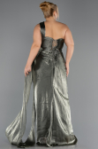 Long Olive Drab Chiffon Plus Size Evening Dress ABU6631