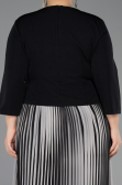Midi Black Chiffon Plus Size Cocktail Dress ABK2694