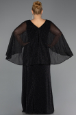 Long Black Stony Plus Size Evening Dress ABU6653