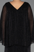 Long Black Stony Plus Size Evening Dress ABU6653