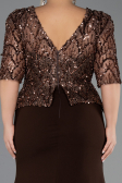 Long Brown Oversized Evening Dress ABU6618