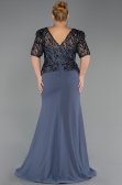 Long Anthracite Oversized Evening Dress ABU6618