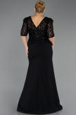 Long Black Oversized Evening Dress ABU6618