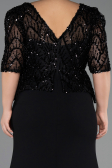 Long Black Oversized Evening Dress ABU6618
