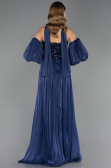 Long Navy Blue Chiffon Evening Dress ABU6533