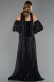 Long Black Chiffon Evening Dress ABU6533