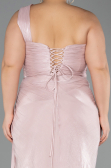 Long Powder Color Chiffon Formal Plus Size Dress ABU6713