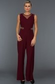 Bordo Şık Abiye Tulum N98544