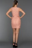 Pudra Mini Dantelli Elbise ES3574