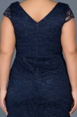 Short Navy Blue Oversized Evening Dress ABK010