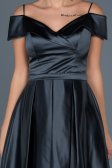 Short Anthracite Satin Invitation Dress ABK309