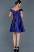 Short Purple Satin Invitation Dress ABK309