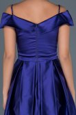 Short Purple Satin Invitation Dress ABK309