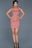 Short Powder Color Evening Dress ABK256
