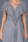 Long Grey Engagement Dress ABU032