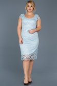 Short Blue Oversized Evening Dress ABK010