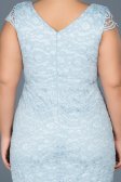 Short Blue Oversized Evening Dress ABK010