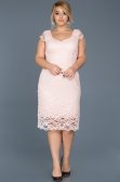 Short Powder Color Oversized Evening Dress ABK010