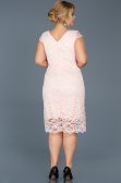 Short Powder Color Oversized Evening Dress ABK010
