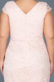 Short Powder Color Oversized Evening Dress ABK010