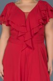 Long Red Plus Size Evening Dress ABU032
