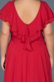 Long Red Plus Size Evening Dress ABU032