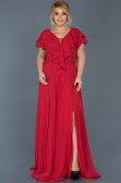 Long Red Plus Size Evening Dress ABU032
