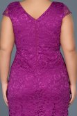 Short Purple Oversized Evening Dress ABK010