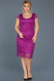 Short Purple Oversized Evening Dress ABK010