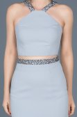 Long Grey Evening Dress ABU015
