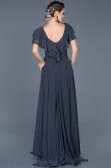 Long İndigo Engagement Dress ABU032