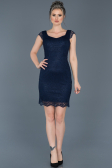Short Navy Blue Evening Dress ABK010