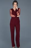 Long Burgundy Evening Dress ABT012