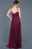 Long Burgundy Engagement Dress ABU123