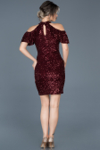 Short Burgundy Invitation Dress ABK323
