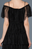 Short Black Prom Gown ABK413