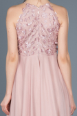 Short Powder Color Prom Gown ABK416