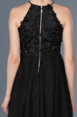 Short Black Prom Gown ABK416