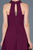 Short Plum Invitation Dress ABK392