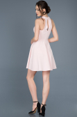 Short Powder Color Invitation Dress ABK392
