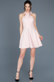 Short Powder Color Invitation Dress ABK392