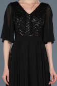 Long Black Invitation Dress ABU676