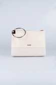 Beige Leather Evening Bag V124