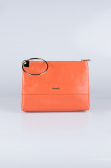 Orange Leather Evening Bag V124