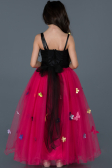 Long Fuchsia Girl Dress ABU714
