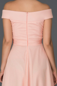Short Powder Color Invitation Dress ABK015