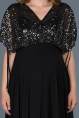 Long Anthracite Pregnancy Evening Dress ABU746